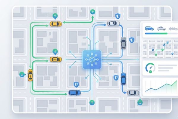 how taxi rideshare fleet tracking works